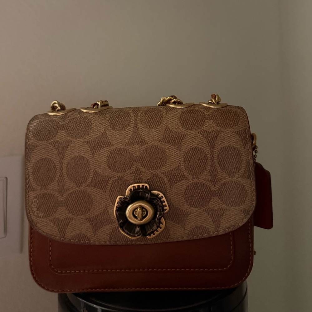 Coach Coated Canvas Two Tone Signature Madison Shoulder Bag